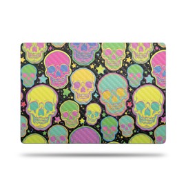 MightySkins Carbon Fiber Skin Compatible with Apple MacBook Air 15'' M2/M3 (2024) Full Wrap Kit - Candy Skulls | Protective, Durable Textured Carbon Fiber Finish | Easy to Apply | Made in The USA