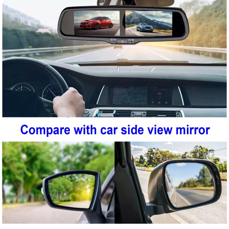 iPoster 4.3" Dual Screen Car Rear View Monitor No1 Front