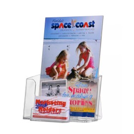 Marketing Holders Brochure with Business Card Holder Bi Fold 6"W Counter Top Wallmount Qty 2
