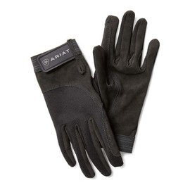 ARIAT Tek Grip Glove Black - Easy Stretch - Unisex - The go-to glove for riding and schooling - Articulated fingers bend Glove Size - 10