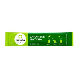 Matcha Love Japanese Matcha Unsweetened Green Tea Powder, 15 Single Serve Packets