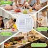 PIAMIG 1/6 Size 4" Deep Plastic Food Pans with lids,Clear