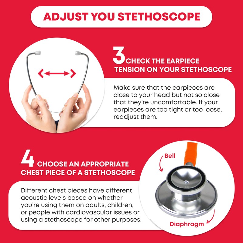 Ever Ready First Aid Dual Head Stethoscope - Orange