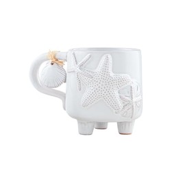Mud Pie 12 oz Footed Sea Mug, Starfish