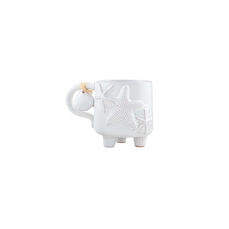 Mud Pie 12 oz Footed Sea Mug, Starfish