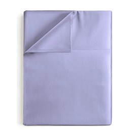 Full Size Flat Bed Sheet - Hotel Luxury Single Flat Sheet Only - Wrinkle Free & Fade Resistant Flat Sheet - Extra Soft, Comfy & Breathable Flat Sheet for Women & Men - Lavender Top Flat Sheet Only