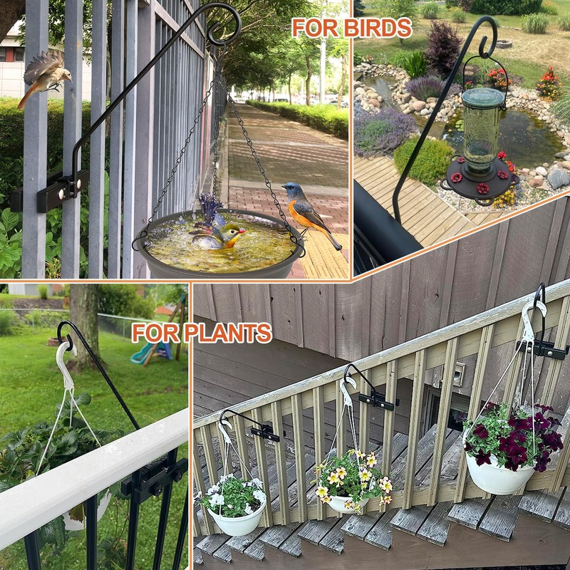 Deck Hook Rail Suitable for Hanging Flower Baskets Wind Chimes
