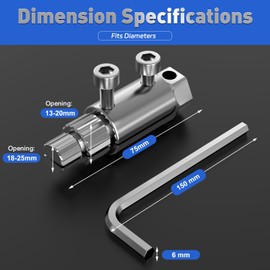 Semboh Broken Pipe Extractor Tool, Heavy-Duty Faucet & Valve Removal Set for 1/4" –1" Pipes, Stripped Screw and Rusted Bolt Extractor Kit, Silver