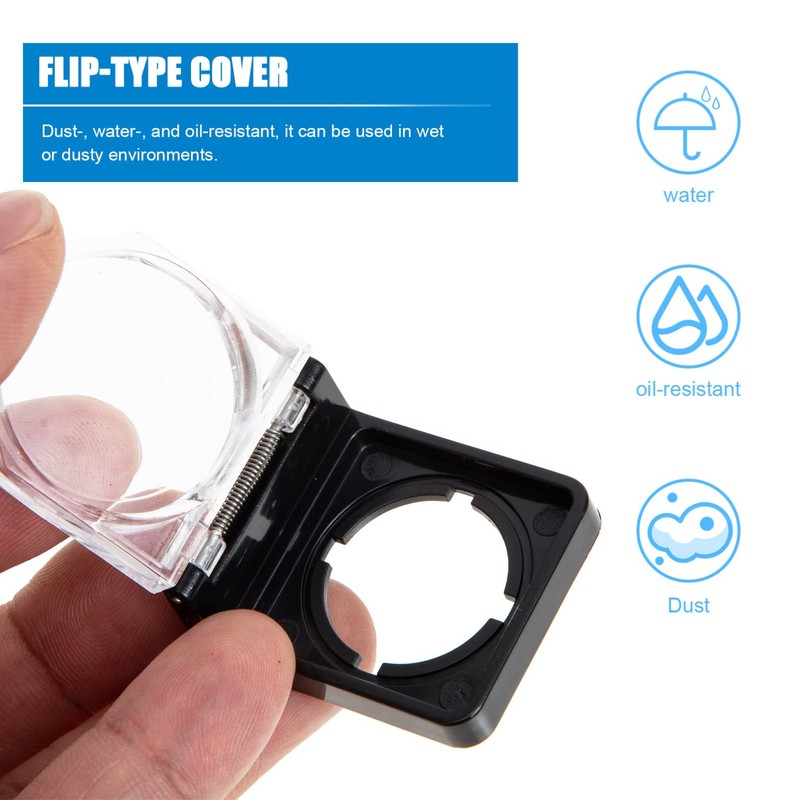 TOPBATHY Safety Push Button Switch Cover: 4 Pieces Clear Plastic