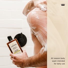 Cremo Body Wash Men, Notes of Italian Bergamot, Neroli Blossom, and Fresh Vetiver, Rich-Lathering Italian Bergamot, 16 Fl Oz