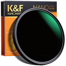 K&F Concept 82mm Variable ND Filter ND8-ND128 (3-7 Stop) HD Hydrophobic VND Filter for Camera Lens No X Cross