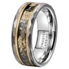 TUTISS 8mm Hammered Tungsten Rings for Men Women Engagement Wedding