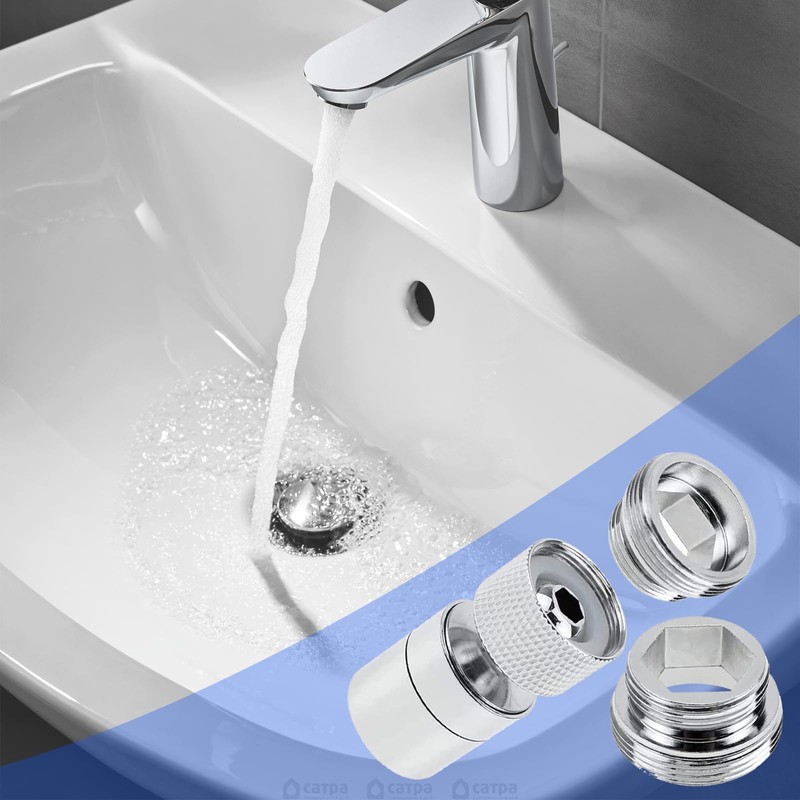 Oiieco 2 Piece Tap Adapter Set, M18 to M22 Brass