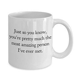 Best Friend Mugs Cup, Amazing Gifts for Men Women, Friendship Unique BFF Bestie - Most Amazing Person