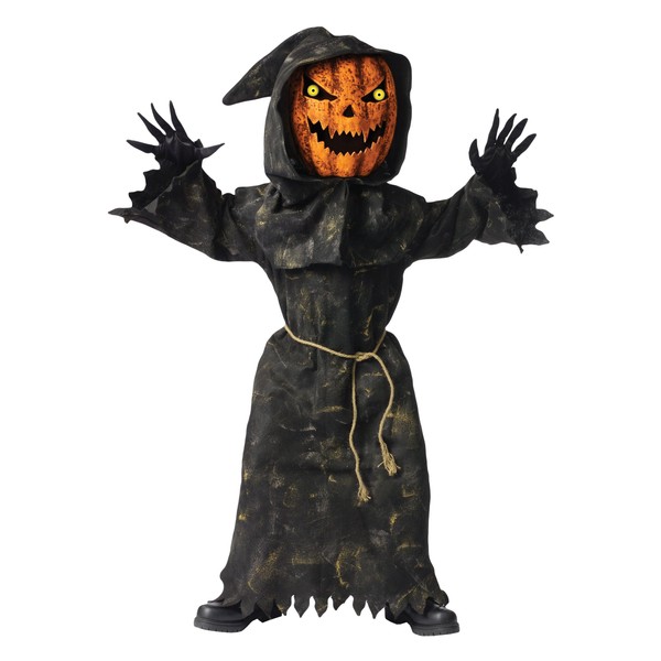 Fun World Bobble Head Pumpkin Costume, Large 12-14, Multicolor