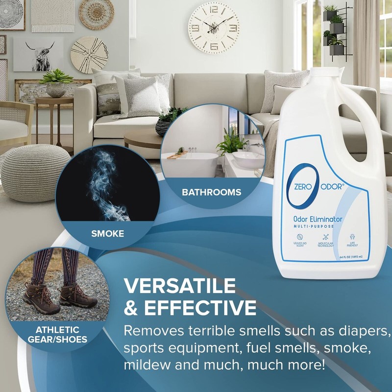 Zero Odor – Multi-Purpose Odor Eliminator- Eliminate Air & Surface