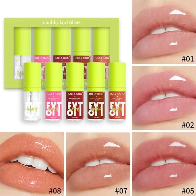 Set De Cuidado Labial Hidratante Glossy Liquid Lip Oil Gloss