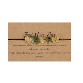 tenghong2021 Chakra Crystal Beaded Bracelet with Card Adjustable Spiritual Anxiety Stone Beads Braide String Bracelet Yoga Meditation for Women Men Jewelry Birthday Gifts-Find your joy