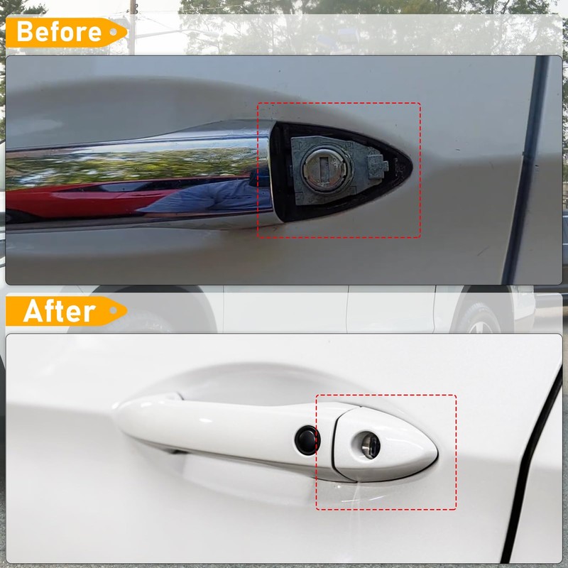 APESER Front Door Handle End Bezel Cover w/Key Hole Compatible