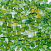 AONUOAO 1.1LB Green Irregular Crystal Glass Mosaic Tiles for Crafts,