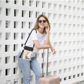 USPECLARE Clear Crossbody Purse Bag Stadium Approved Clear Tote Bag for Work Concert Sports