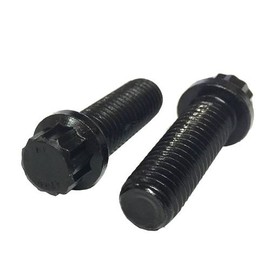(20) 1/4-20x1-1/4 Alloy 12-Point Flange Screws Black Oxide
