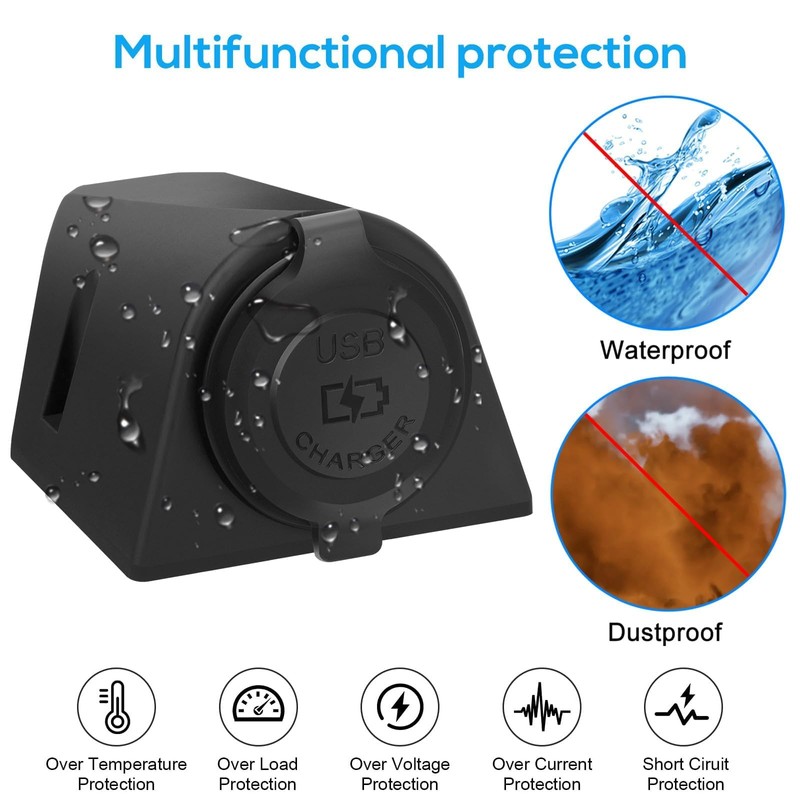 Linkstyle USB Socket Tent Panel, Car Charger Socket with USB