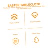 LIFKOME 2pcs Easter Tablecloth Cover for Festive Dining Home and