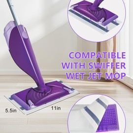 SAUAUSUN Disposable Wet Jet Refills for Swiffer Wet Jet Mop, Multi-Surface WetJet Pads Refills Compatible with Swiffer Wet Jet for Hardwood Floor Cleaning, 40 Count