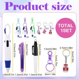 Nurse Accessories Set Quality Pens, Markers, and Keychains for Nurses Includes 3 Highlighter Pens, 3 Permanent Markers, 3 Retractable Ballpoint Pens, 3 Badges, and 3 Keychains Compact &