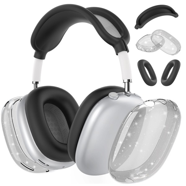 Silicone Case Cover for AirPods Max Headphones,Clear Soft TPU Ear