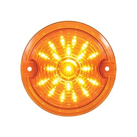 United Pacific 21 LED 3 1/4" Harley Signal Light w/ 1156 Plug - Amber LED/Amber Lens,37200