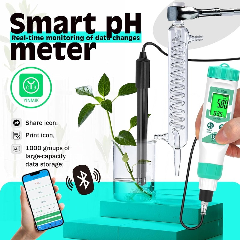 Smart pH Meter for Water, pH Measurement with pH Calibration
