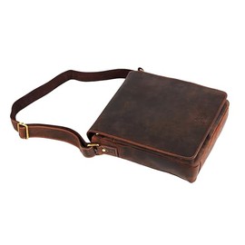 ROCHERE Full Flap Leather Messenger Sling Bag – Premium Vintage Crossbody Satchel for Men & Women - Stylish Shoulder Bag for Work, Travel, College & Daily Use