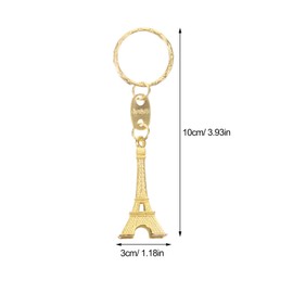NUOBESTY 12Pcs Eiffel Tower Keychain Charms Golden Eiffel Tower Key Chains Keyring Pendants for Phone Key Bag Jewelry Decors
