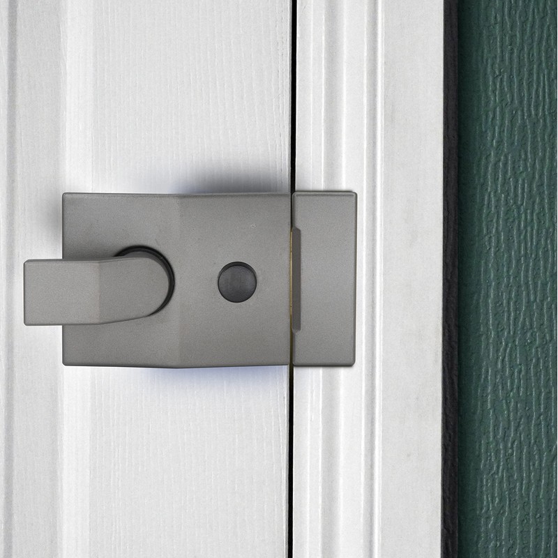 UK Security Supplies Standard Deadlocking Nightlatch, Dark Grey Silver Cylinder,
