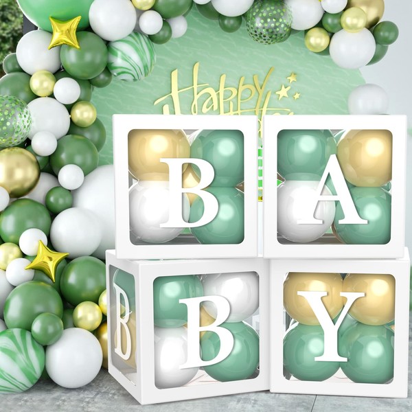 Pack of 70 Baby Shower Decorations with Balloons and Letters