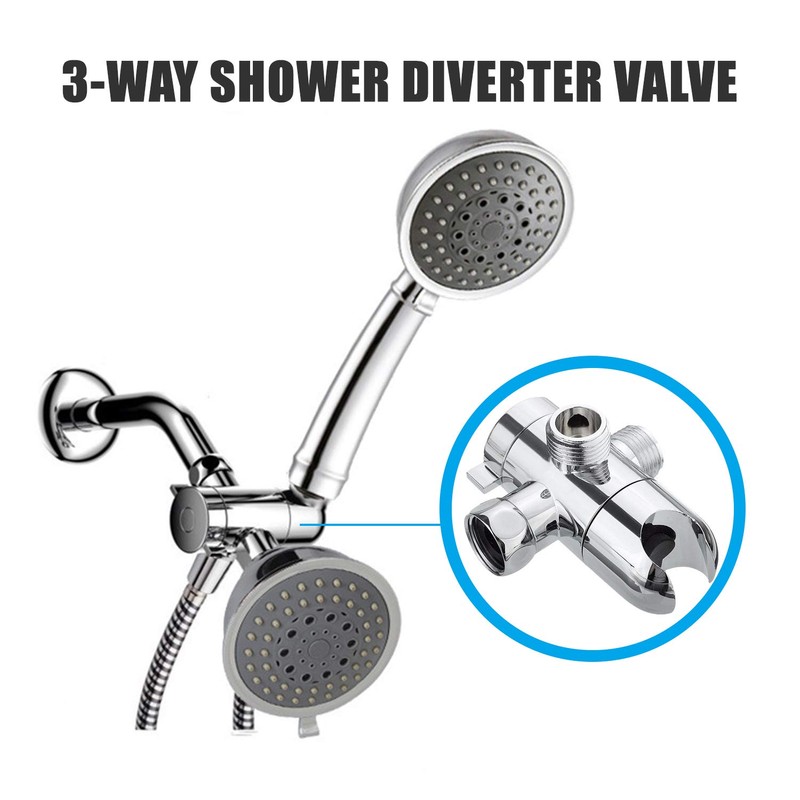 3-Way Shower Diverter Valve, 3-Way Shower Diverter Valve Mount G1/2