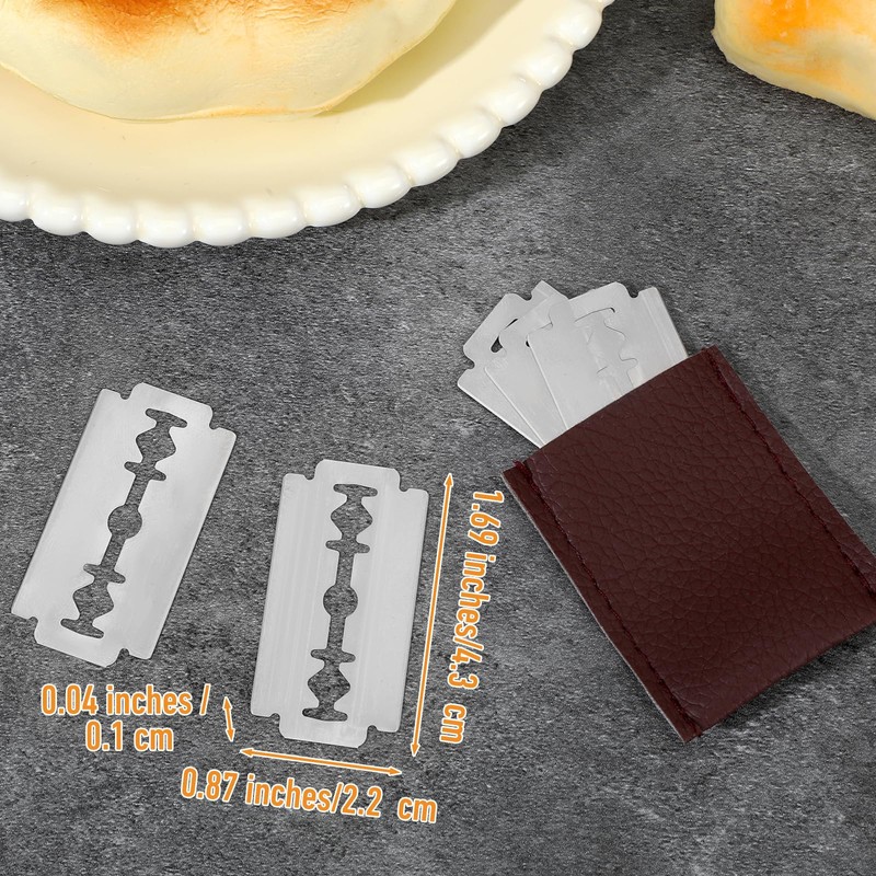 Gjinxi Bread Lame Blades 30Pcs Stainless Steel Bread Lame Included