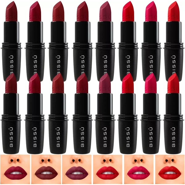 Bissú Kit 16 Labiales Bissu Humectante Rojos 2 Labiales X