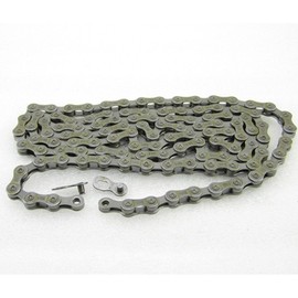 Speed Chain, 9 Speed Mountain Bike Chain, MTB Mountain Bike Road Hybrid Cycle Chain 116 Links Quick Release Links, 9 Speed Anti-Rust Chain, (Silver)