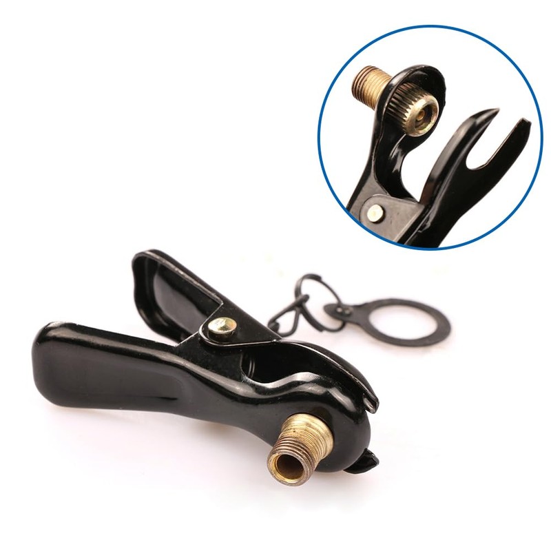 Bicycle Inflator Adapter, Brass, 5-Piece Set, Presta / US /
