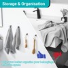 SAYAYO Self Adhesive Hooks for Hanging, Chrome Towel Hook for