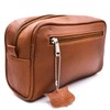 Parker Safety Razor's Handmade Saddle Leather Travel Toiletry Bag Dopp