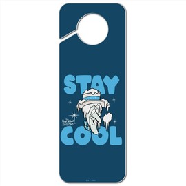 Year Without a Santa Claus Stay Cool Plastic Door Knob Hanger Sign - Image