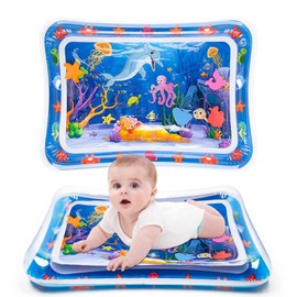 Morofme aufblasbare Tummy Time Wasser Matte Premium Wasser spielen Matte für Säuglinge und Kleinkinder Baby Spaß Zeit spielen Matte sensorische Spielzeug spielen Activity Center für 3 bis 24 Monate