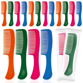 100 pcs Combs In Bulk Individually Wrapped, 4 color Pocket Hair Combs Set for Women, Men and Kids, Colorful Travel Comb Bulk for Airbnb Homeless Hotel Shelter Home Charity