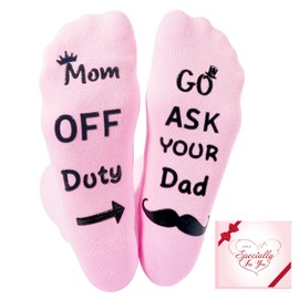 Sunia Funny Socks for Women, Novelty Socks Birthday Gifts For Mom, Mothers Day Gifts Do Not Disturb Socks (US, Alpha, One Size, Regular, Regular, Black)