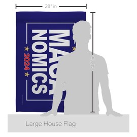 Ornament Collection Blue MAGA Nomics Trump Flag Eagle Pole kit Wall Hanging Home Porch Vance Make America Again Poster Patio Yard Sign Outdoor Patriotic Decorations, Republican Gifts Made in USA