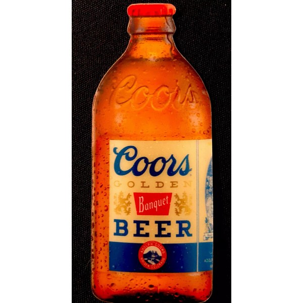 COORS STICKER “OLDE BANQUET BEER” 1 1/2 X 3 3/4”